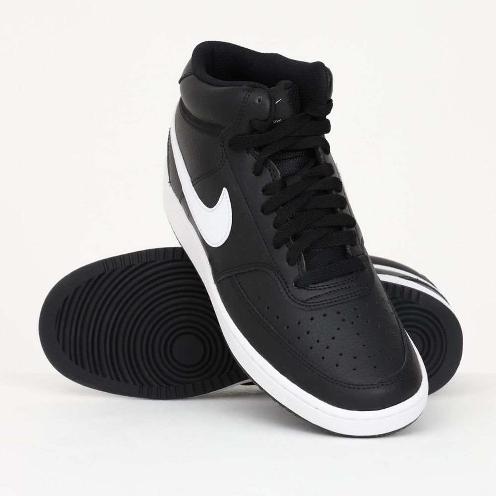 Nike Court Vision Mid Sports Black and White Midtop Women sneakers Size 8.5